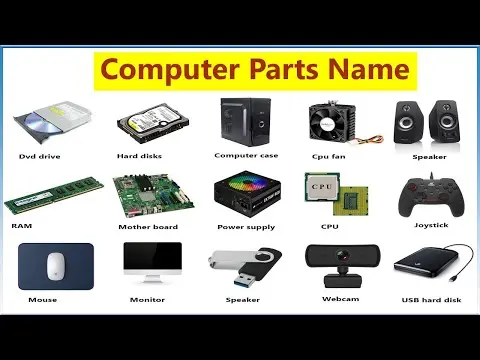 دستگاه کامپیوتر با قطعات مختلفی مانند پردازنده، رم و کارت گرافیک