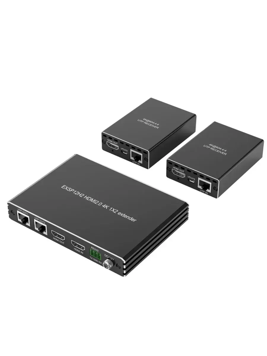 نمونهای از اکستندر HDMI فعال با پورتهای ورودی و خروجی برای انتقال سیگنال در فاصلههای طولانی