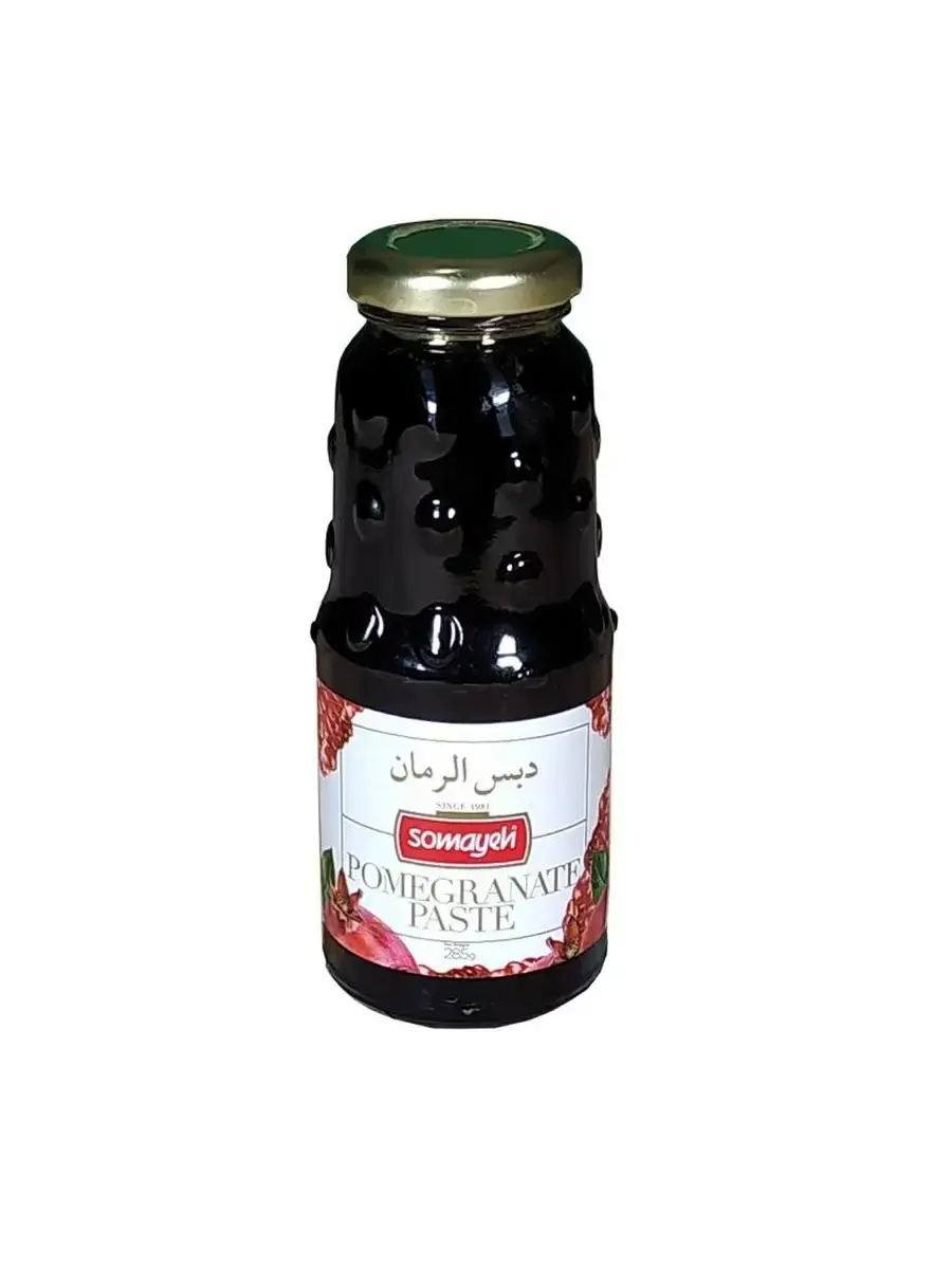 رب انار در ظرف شیشه‌ای