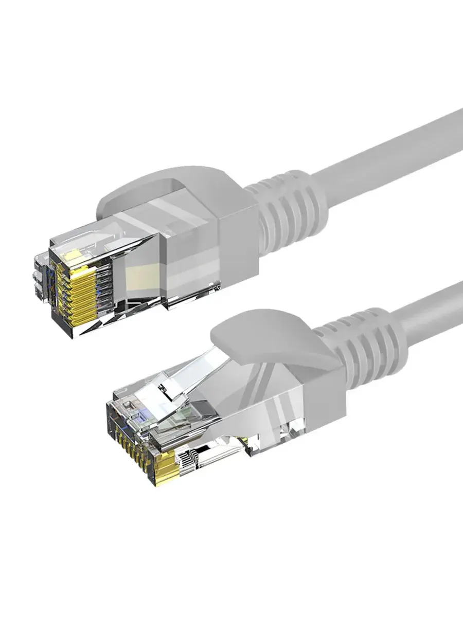 نمونه کابل شبکه Cat6 با محافظت فلزی و سیمهای پیچیده شده برای محیطهای حساس