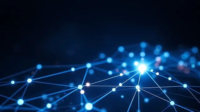 نمایی از شبکه 5G و ارتباطات بین دستگاههای هوشمند در یک شهر