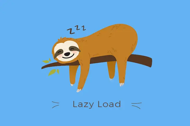 نمایش گرافیکی مقایسه سرعت بارگذاری صفحه با و بدون استفاده از Lazy Load
