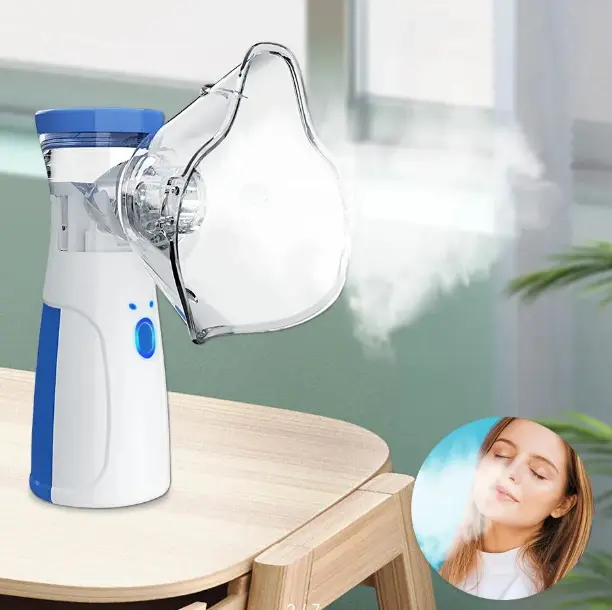 نمونه‌ای از قطعات Nebulizer و نحوه استفاده از ماسک برای درمان