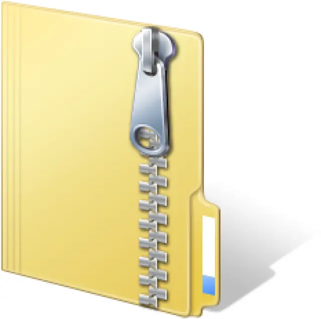 نمای گرافیکی یک فایل ZIP در حال استخراج با نرم‌افزار 7-Zip