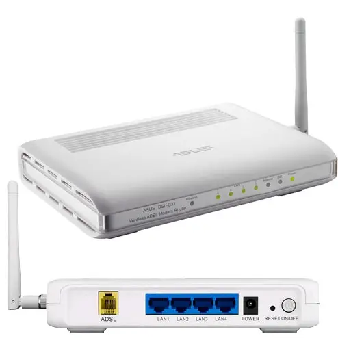 مودم ADSL با طراحی ساده و پورت‌های اترنت