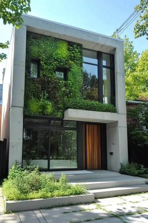 اجرای نمای سیمانی با استفاده از قالب‌های هندسی و بتن رنگی