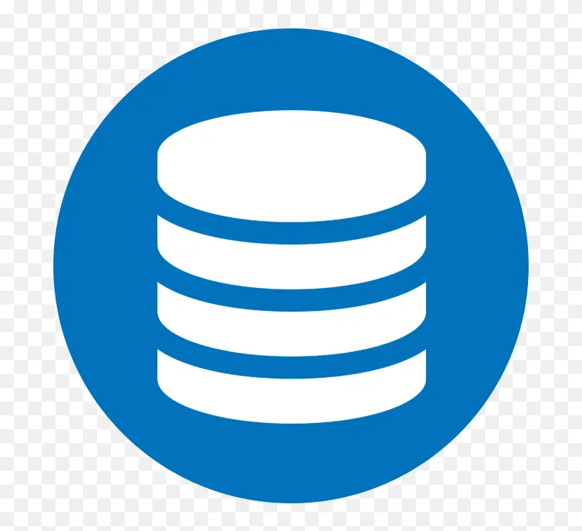 نماد پایگاه داده و نماد SQL به عنوان زبان مدیریت آن