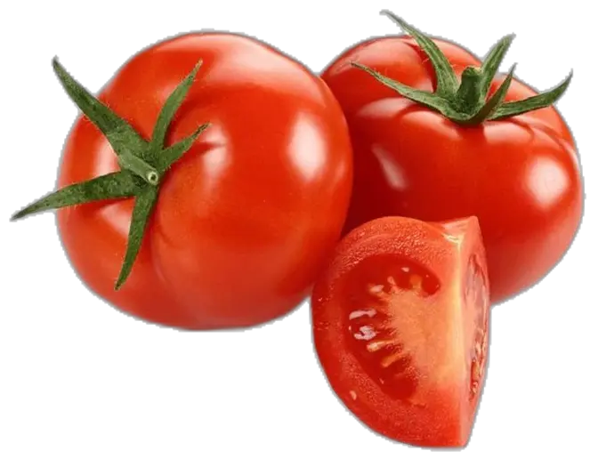 گوجه فرنگی‌های تازه و رنگارنگ در یک سبد چوبی