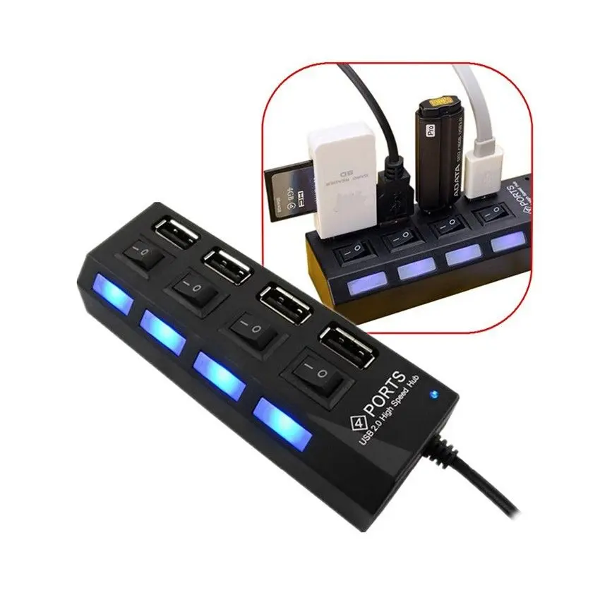 هاب USB با پورت‌های متعدد برای اتصال دستگاه‌های مختلف به کامپیوتر دسکتاپ