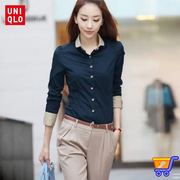 شومیز زنانه casual با طرح ساده و رنگ روشن