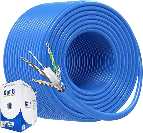 کابل شبکه Cat6 UTP با چهار جفت سیم پیچیده