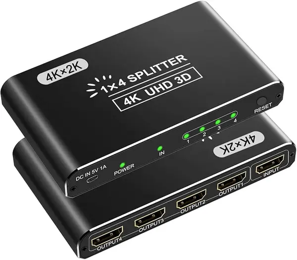 اسپلیتر HDMI با پورتهای متعدد برای اتصال به دستگاههای مختلف