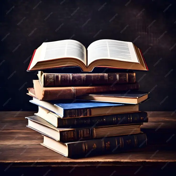 کتابهای مختلفی که نشاندهنده موضوعات گوناگون برای یادگیری هستند