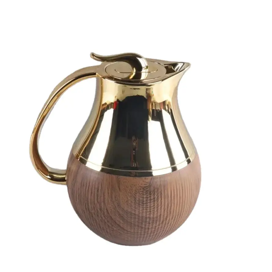 فلاسک چای با طراحی لوکس و دستگیره طلایی