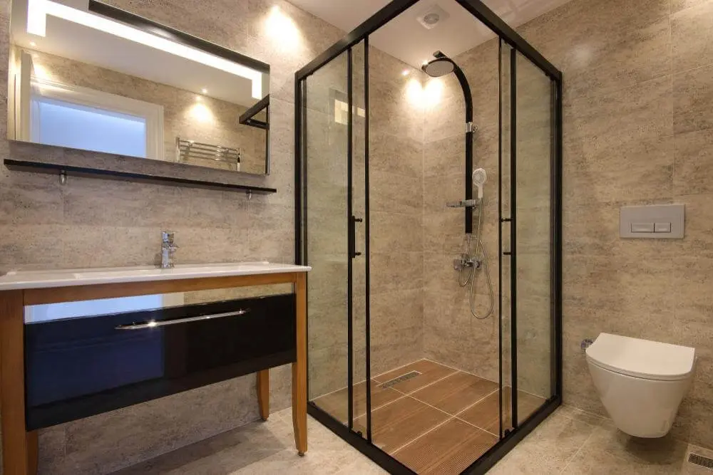 نمونه کابین دوش با طراحی مدرن و درب شیشه ای
