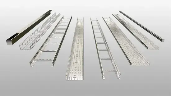 سینی کابل فلزی سنگین با سوراخ‌های متعدد برای جریان هوا و کاهش وزن