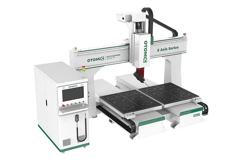 دستگاه CNC پنج محوری با سیستم خودکار تغییر ابزار و دو میز کار برای افزایش بهره‌وری