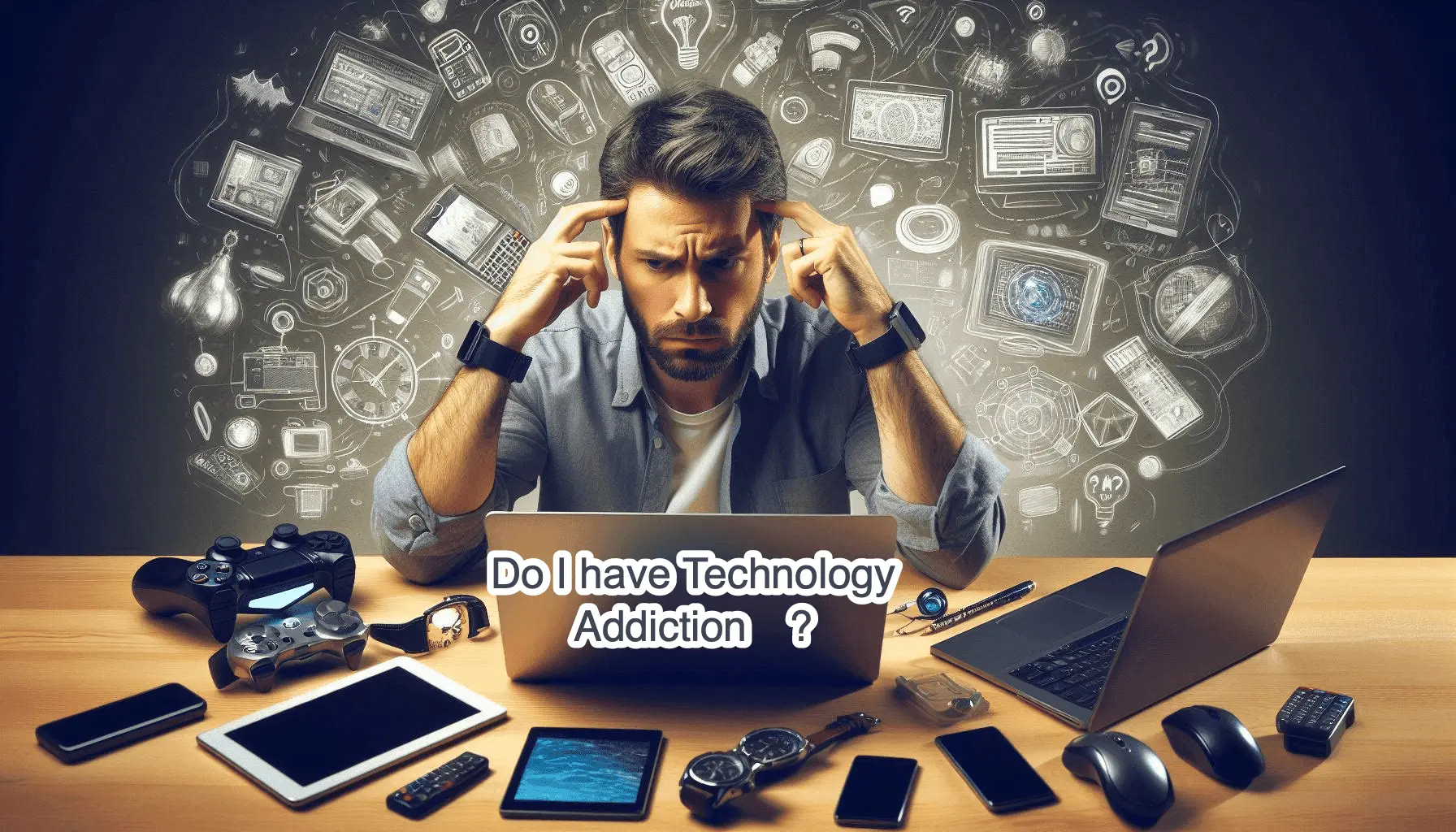 یک فرد در حال استفاده از گوشی هوشمند با نگرانی و استرس