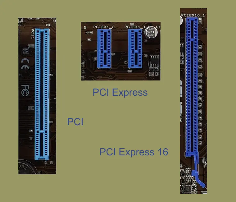 ساکت PCIe در یک مادربرد که برای اتصال کارت‌های جانبی مانند کارت گرافیک استفاده می‌شود
