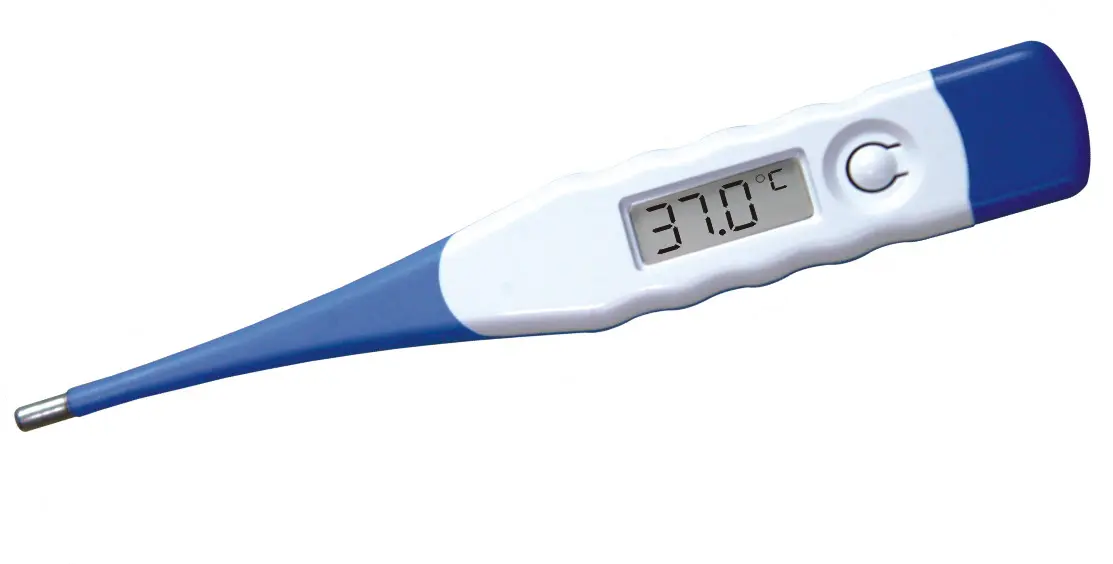 دماسنج دیجیتال دستی با طراحی ساده و نمایشگر LCD روشن
