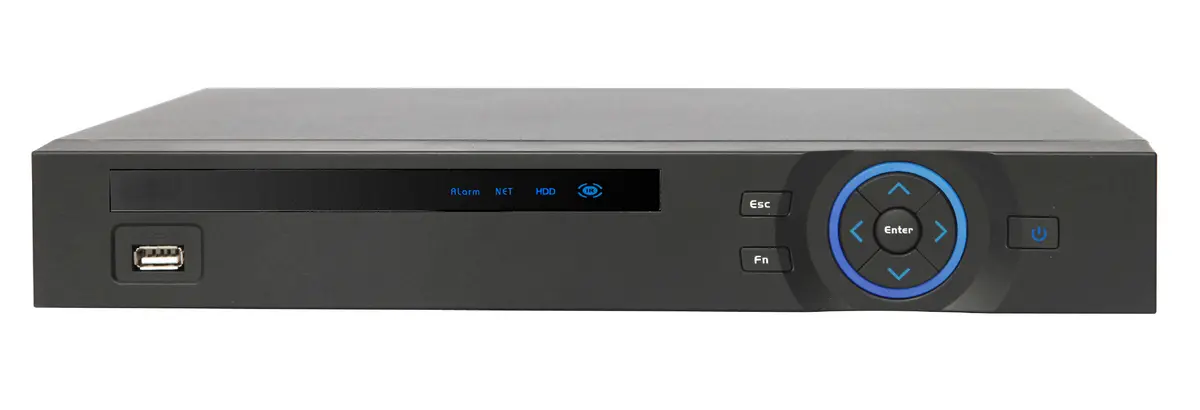 نمونه‌ای از دستگاه DVR هیبریدی با امکان اتصال به دوربین‌های آنالوگ و دیجیتال