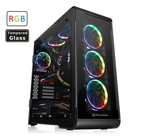 کیس Thermaltake View 32 TG RGB با شاسی شیشه‌ای و نورپردازی‌های حرفه‌ای
