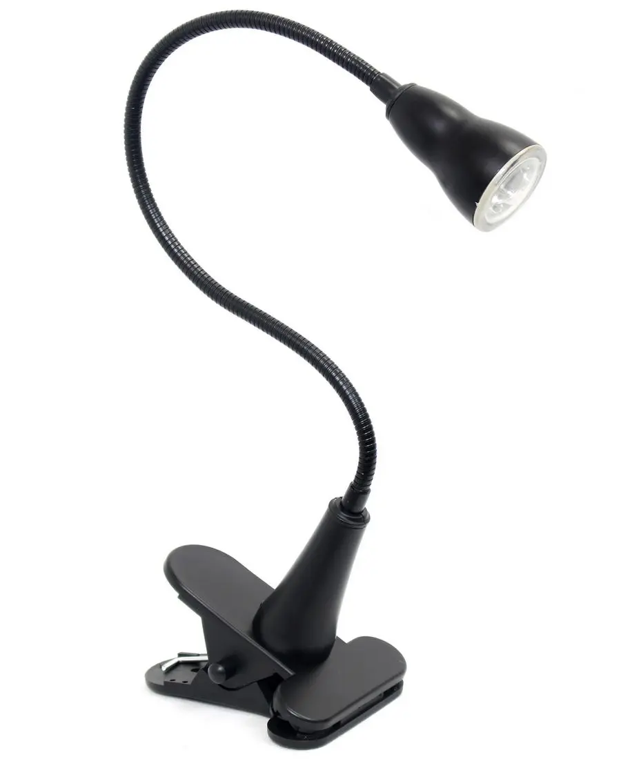 نمونه‌ای از چراغ مطالعه گیره‌ای با نور LED و طراحی کوچک