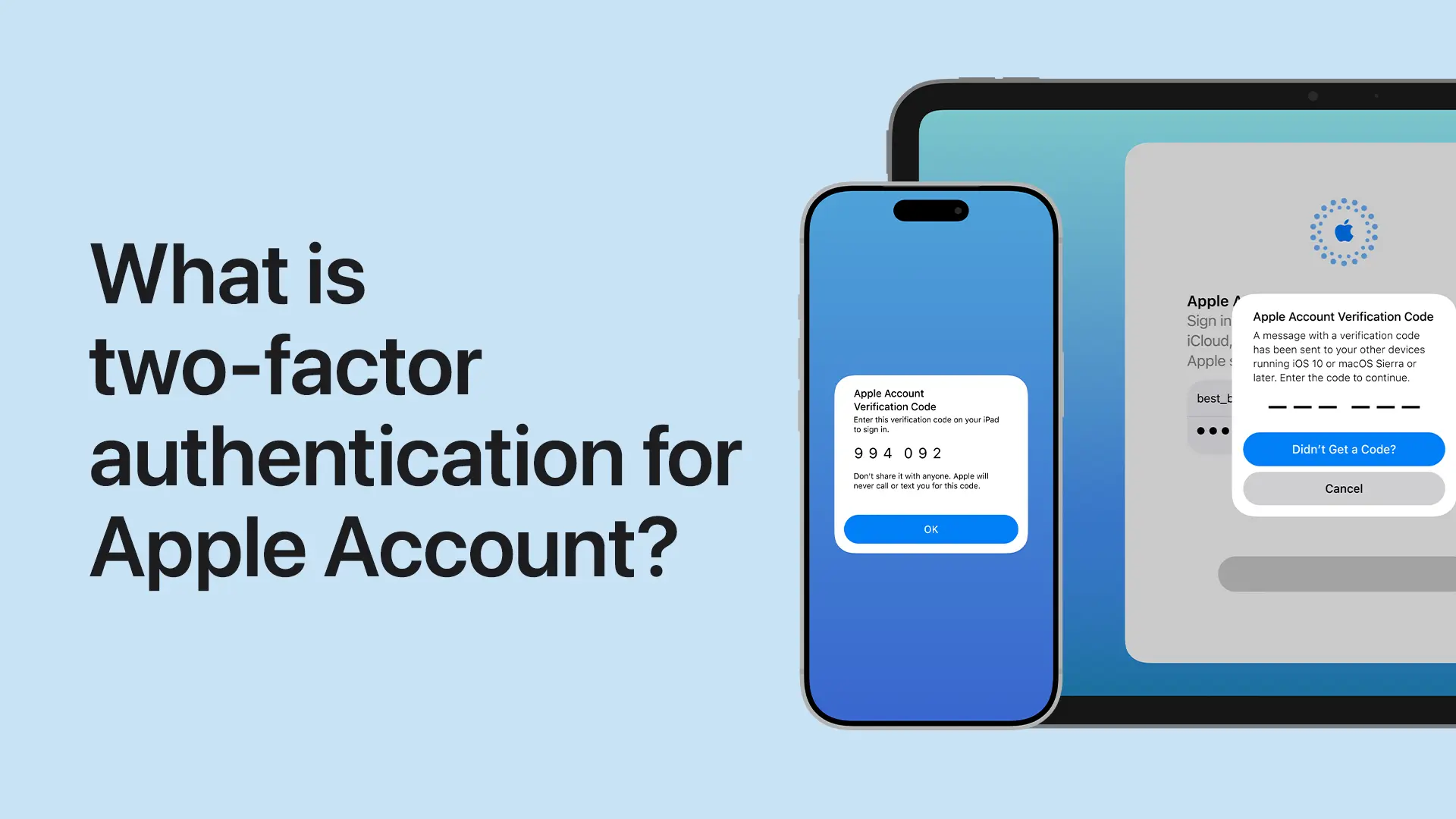 نمونه فعال‌سازی احراز هویت دو مرحله‌ای در حساب اپل با استفاده از کدهای تأیید