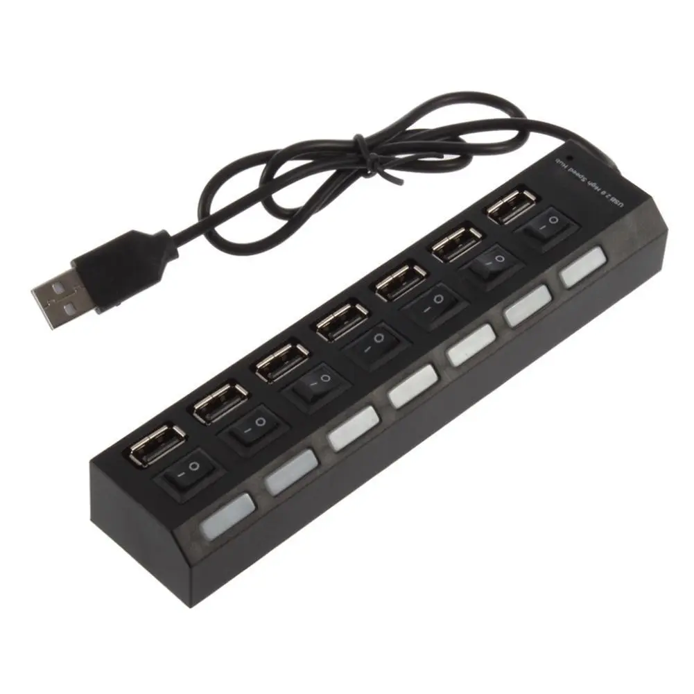 نمونه هاب USB با پورت‌های مختلف برای اتصال دستگاه‌های مختلف
