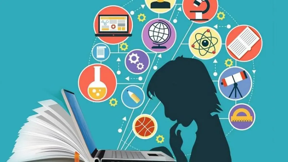 دانش‌آموزان در حال استفاده از تبلت برای یادگیری با استفاده از فناوری EdTech