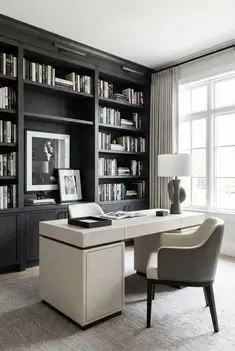 کتابخانه اداری با امکانات دیجیتال و سیستم مدیریت کتابخانه