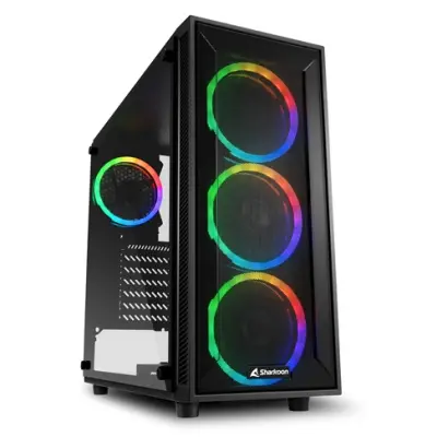 یک نمونه کیس RGB با نورپردازی‌های چندرنگ و طراحی مدرن