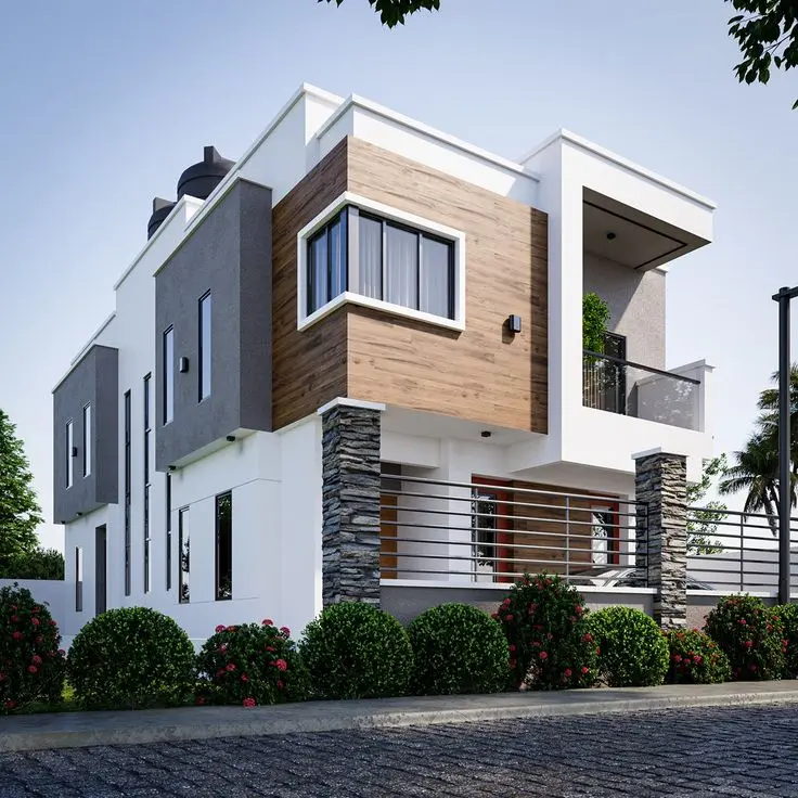 نمونه ویلای دوبلکس با طراحی مدرن و امکانات مشترک
