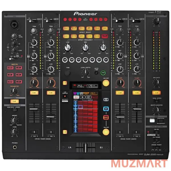 میکسر دو کاناله Pioneer DJM-2000NEXUS با دکمه‌های کنترل ساده و طراحی کاربردی