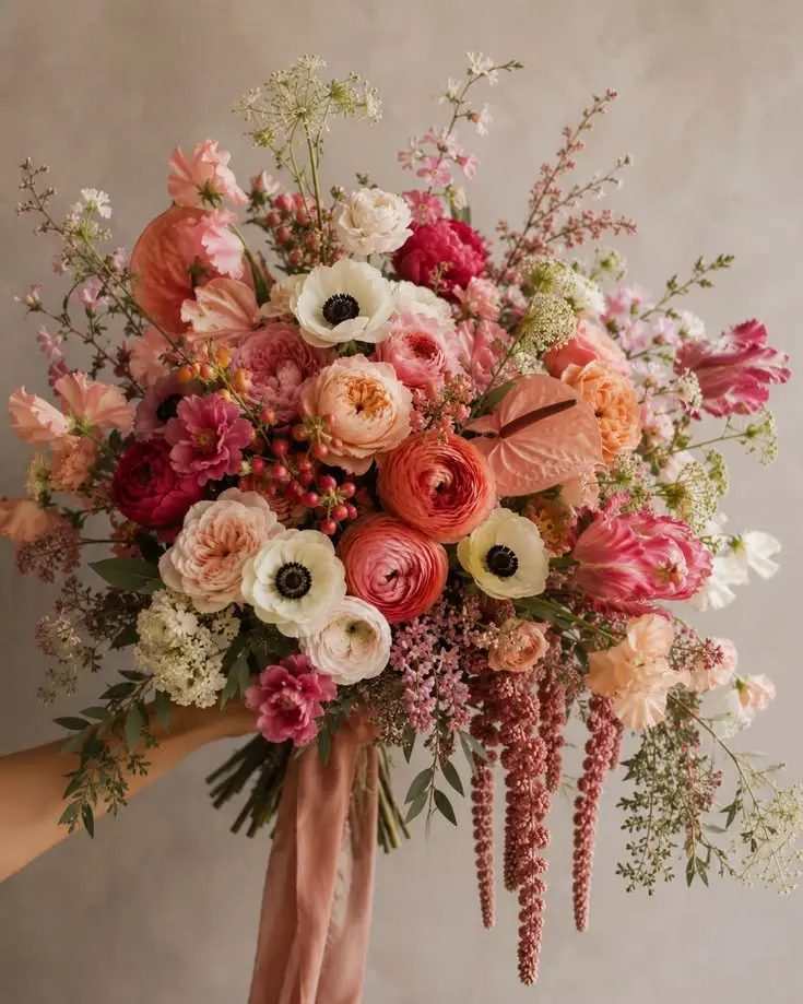 دسته گل‌های تازه و رنگارنگ برای تبریک بهبودی