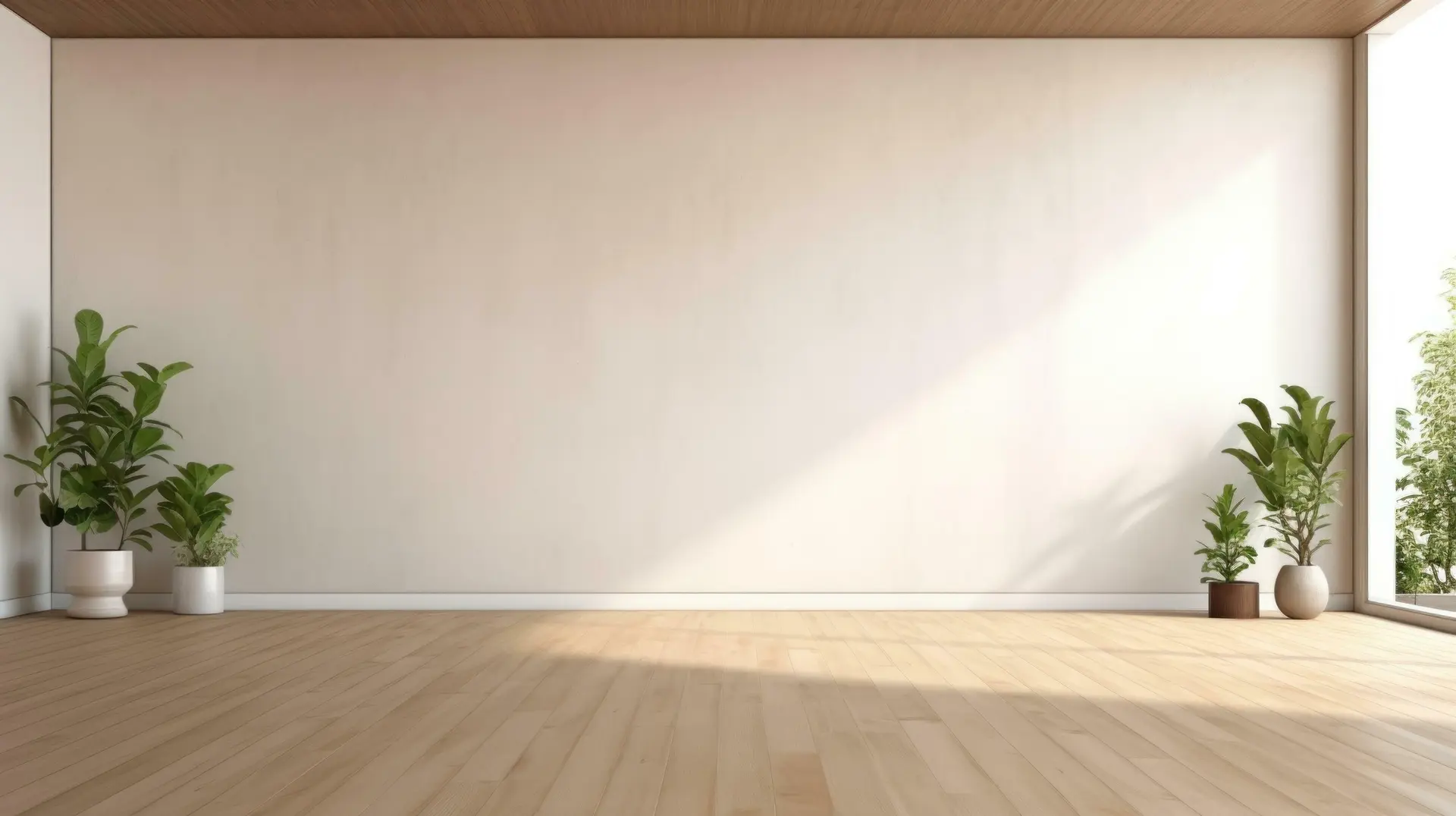نمونه اتاقی خالی با نور طبیعی مناسب برای طراحی داخلی