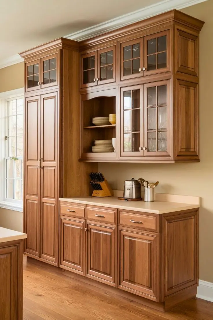 مقایسه بین کابینت سنگی و کورین در یک فضای داخلی مدرن
