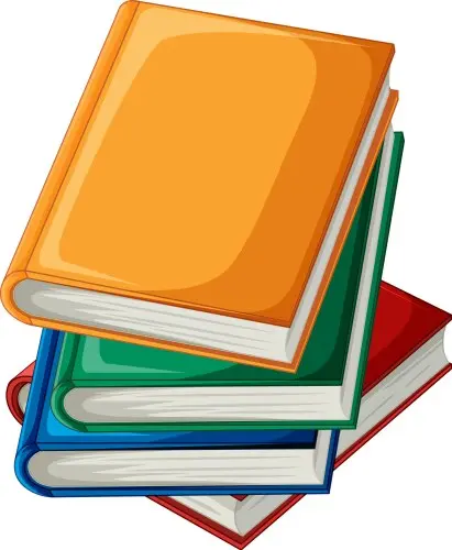 چهار کتاب آموزشی زبان در کنار یکدیگر قرار گرفته‌اند