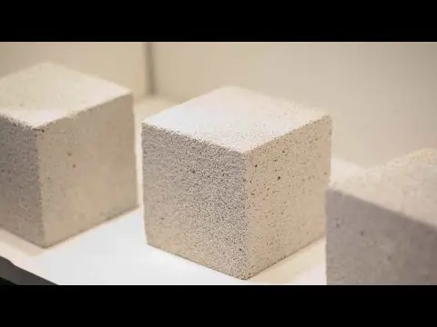 نمونه‌ای از دیوارهای سبک ساخته شده با فوم بتن در یک ساختمان مدرن