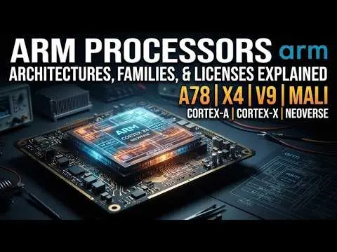 نمونه‌ای از پردازنده‌های ARM در داخل یک دستگاه الکترونیکی