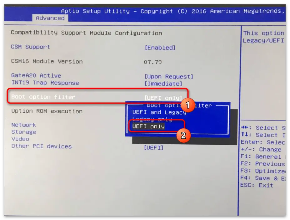 راهنمای فعال‌سازی UEFI در تنظیمات BIOS مادربرد