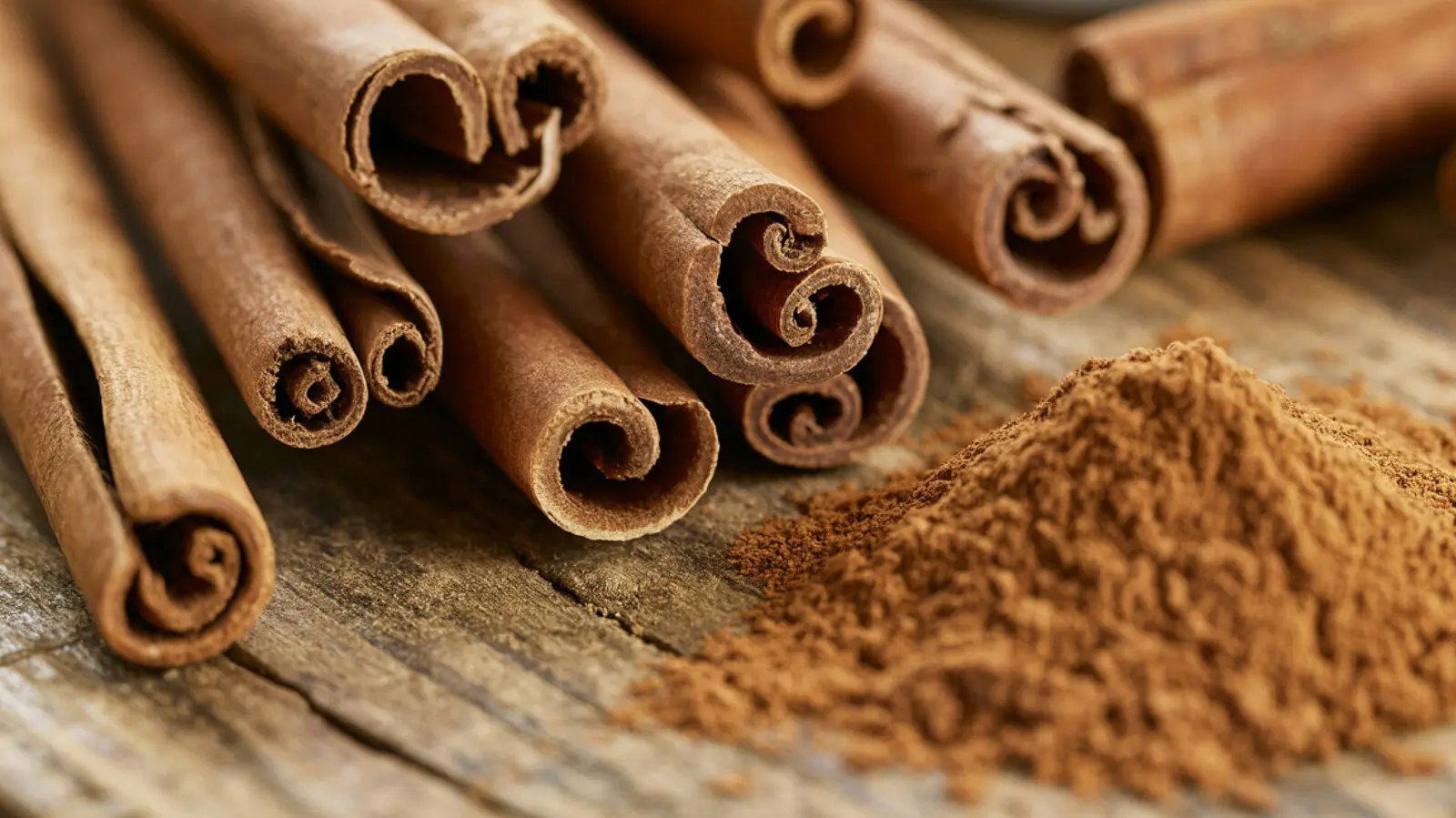 دو نوع اصلی دارچین قهوه‌ای و سفید در کنار یکدیگر
