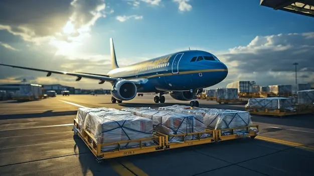 بارگیری کالا در هواپیما در فرودگاه