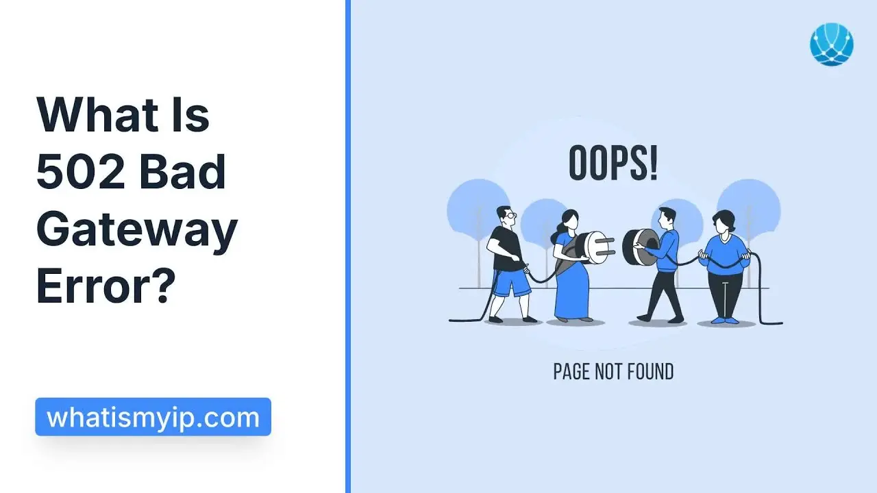 نمونه صفحه خطای ۵۰۲ در دستگاه موبایل