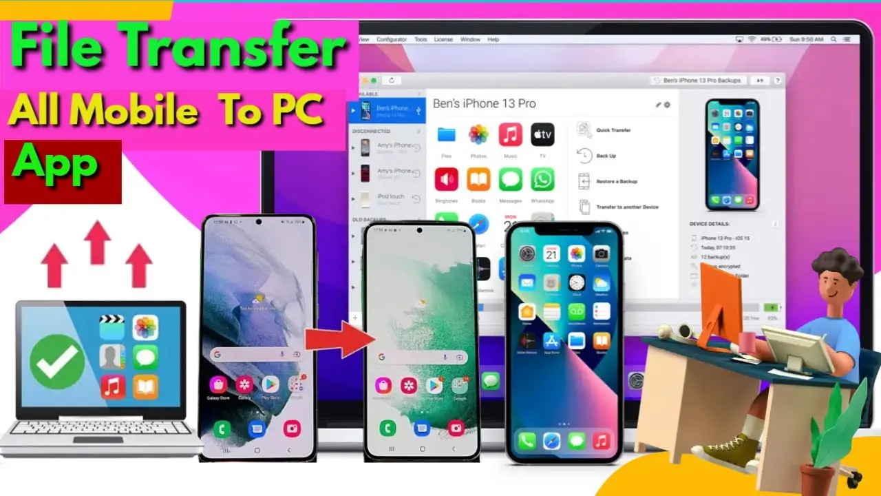 انتقال فایل از موبایل به کامپیوتر با روش‌های مختلف