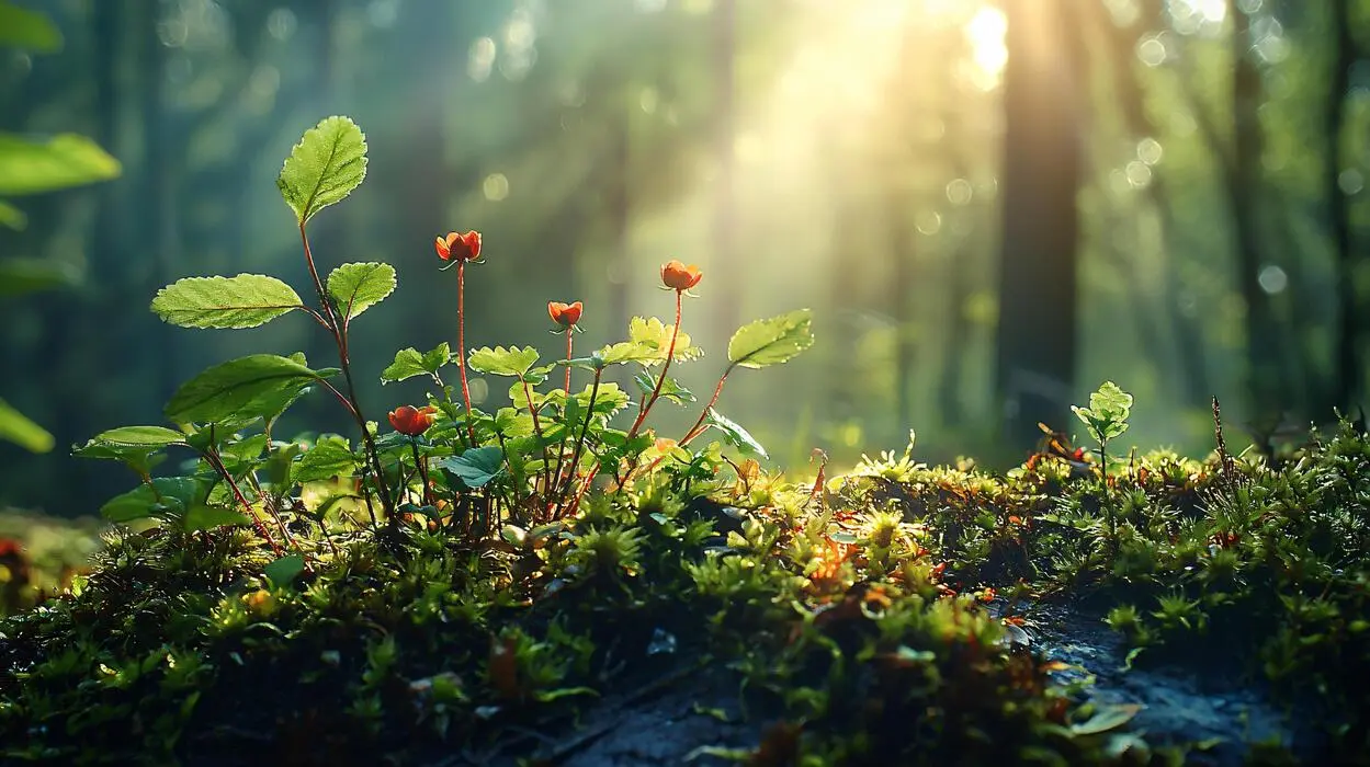 کاغذ دیواری با الگوهای طبیعی و برگ برای اتاق خواب