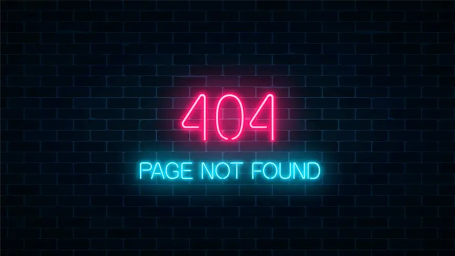 نمونه طراحی مدرن و جذاب برای صفحه خطای 404