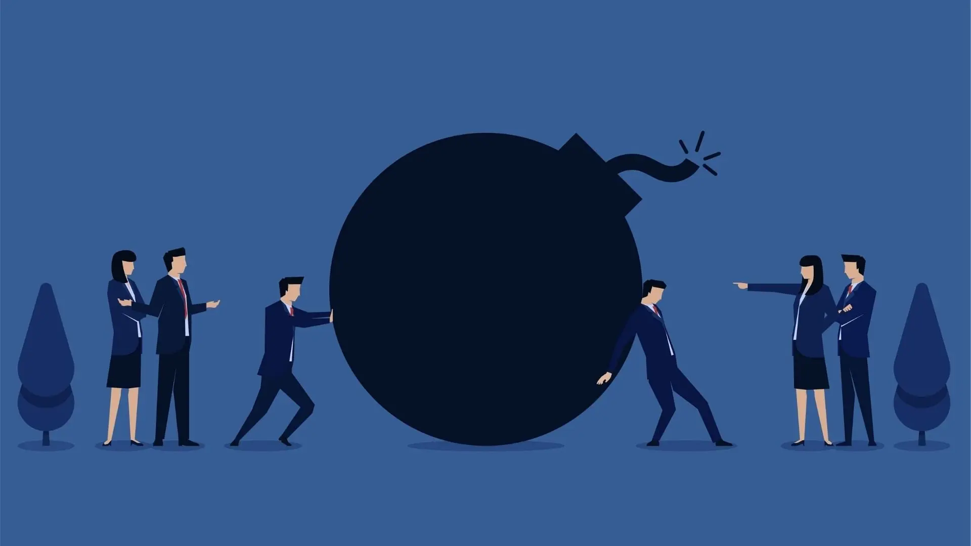 یک جلسه کار تیمی با حضور مدیران و کارکنان در حال بحث و تبادل نظر
