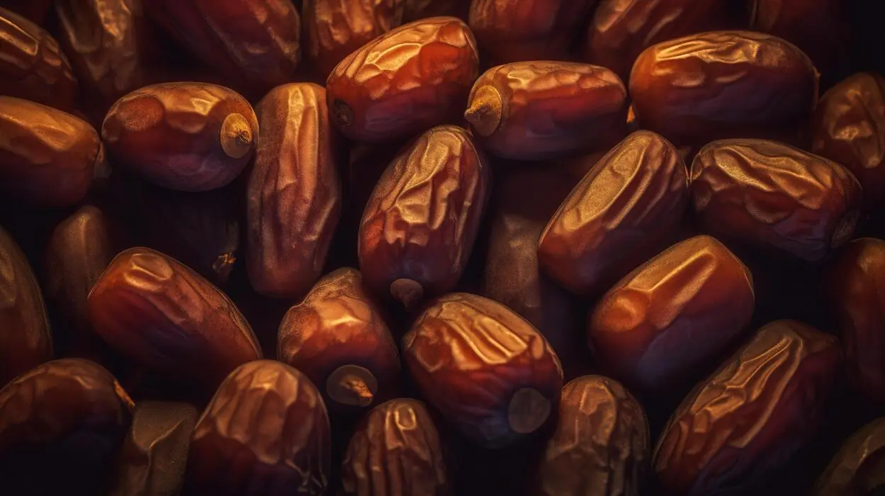 خرماهای تازه و سالم در یک دسته