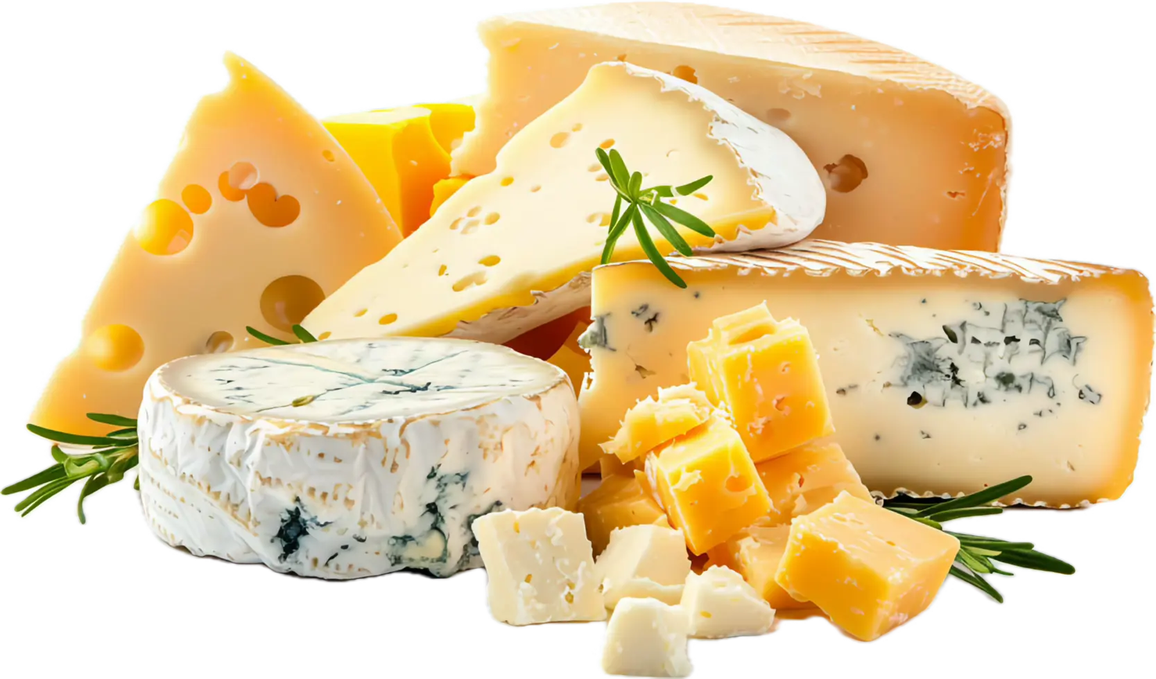 یک تکه پنیر بری با برش تمیز و شکل گرد